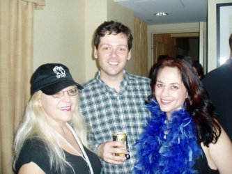 S&egrave;phera, Diana Barron and Don D'Auria, her editor at Leisure Books, WHC 2005